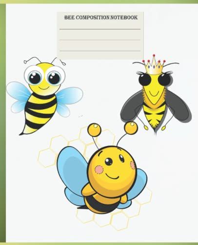 Bee Composition Notebook: College Ruled Notebook 120 Pages 7.5x9.25 Inche With Glossy Cover