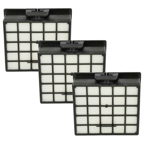 vhbw 3x filtre compatible avec Bosch BSG 61830/03, BSG 61831/01, BSG 61830/01, BSG 61830/02 aspirateur - filtre HEPA noir / blanc