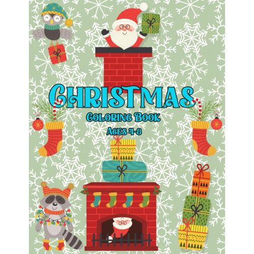 Coloring Book: Christmas Coloring Book For Kids: Christmas Symbols To Color For Children Ages 4 - 8