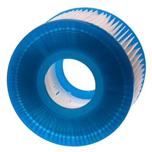 vhbw 2x Cartouche filtrante type S1 compatible avec Intex PureSpa 28423E, 28443E, 28453E spa, bain à remous - Filtre de rechange, blanc / bleu