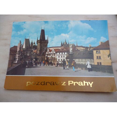Carte Couleurs De Prague En Tchécoslovaquie.