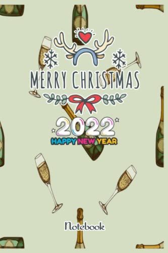 Merry Christmas And Happy New Year 2022, Best Christmas Gift For Kids, Boys, Girls & Adults, Happy New Year Journal Notebook 53: Merry Christmas ... Blank Journal With Black Cover Perfect Size