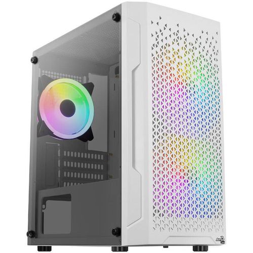 Boitier PC Mini Tour Micro ATX AeroCool Trinity Mini FRGB avec panneau vitré - Blanc