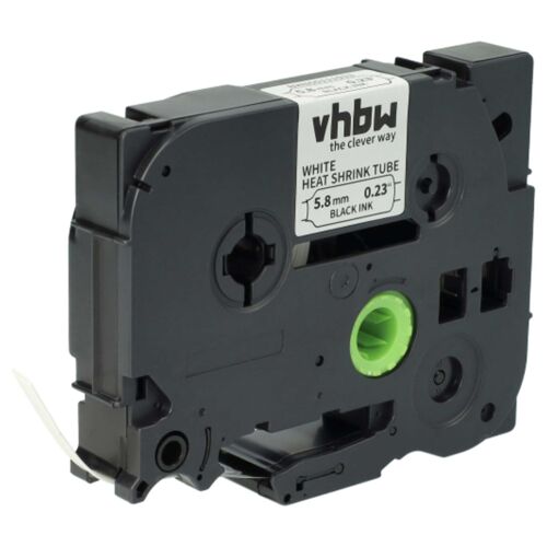 vhbw 1x Ruban compatible avec Brother P-Touch PT-9700 imprimante d'étiquettes 1,5m x 5,8mm Noir sur Blanc, cassette de gaine thermorétractable