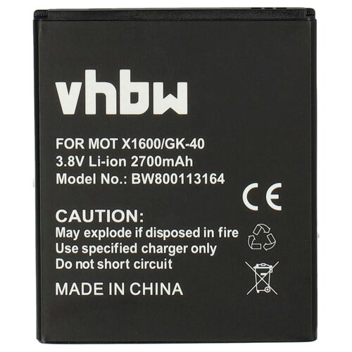 Vhbw Batterie Compatible Avec Motorola Moto G4 Play, E4 Dual Sim Lte, E4 Td-Lte, E4 Td-Lte Na, E4 Xlte Téléphone Portable (2700mah, 3,8v, Li-Ion)