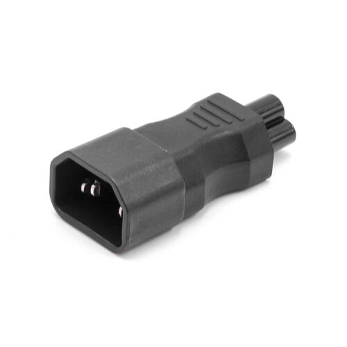 vhbw Adaptateur C14 (mâle) vers C5 (femelle) pour divers appareils électriques - Adaptateur secteur IEC 320, noir