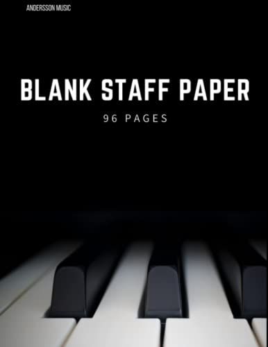 Blank Staff Paper: 96 Pages / Grand Staff For Piano / 7 Staves Per Page