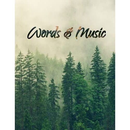 Words & Music: A Songwriters Notebook: Music Manuscript For Songwriters, Composers And Students / 10 Staves Per Page / 35 Pages Of Blank Sheet Music / 35 Blank Pages For Lyrics & Notes