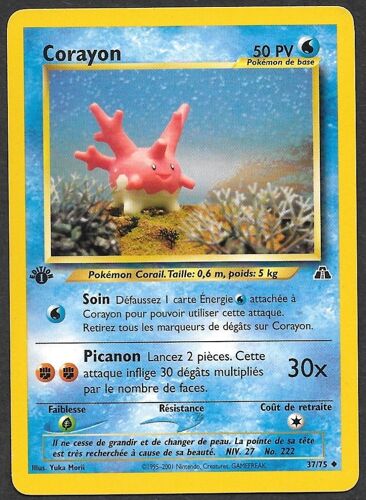 Carte Pokémon Corayon 37/75 [Premiere Edition 1] - Neo Discovery Wizards (Vf)