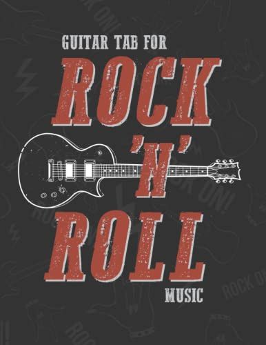 Rock Guitar Tab: 8.5 X 11, 144 Pages Guitar Tablature Notebook With Rock Music Design, Sheets For Music Chord Notation