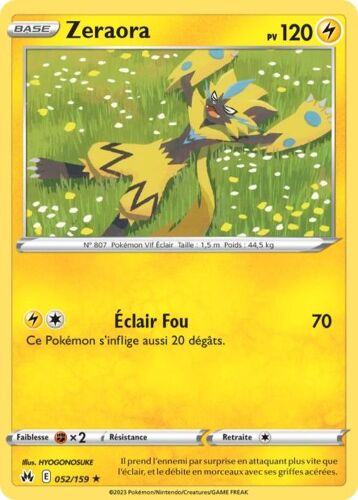 Carte Pokemon - Zeraora - 052/159 - Eb12,5 - Zenith Supreme -