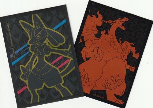 2 Protèges Cartes Pokemon - Sleeves - Lucario Vstar + Dracaufeu -