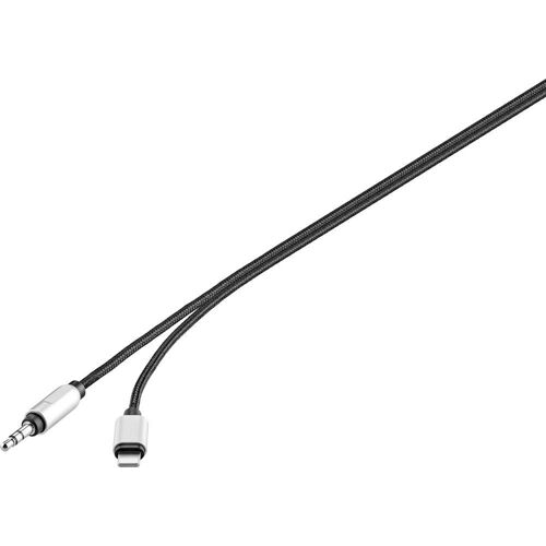 Renkforce USB / Klinke Audio câble de raccordement [1x Apple Lightning-prise mâle - 1x une fiche jack 3.5 mm]