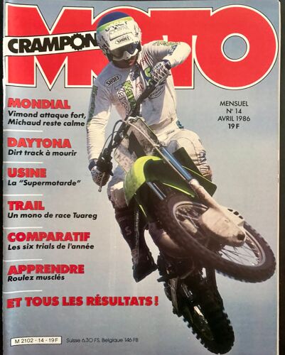 Moto Crampons N°14 1986 * 250 Aprilia Tuareg * Comparo Fantic 301 Yamaha Ty Aprilia 311tx Beta Tr33