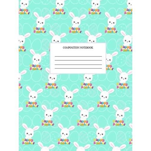 Notebook: Wide-Ruled, Rabbit, 8.25 X 11, Soft Cover,100 Pages, For Kids, Teens, And Adults (Composition Notebooks)