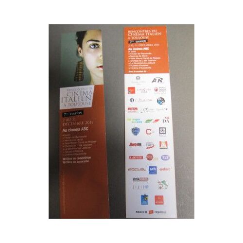 Signet :Rencontres Du Cinéma Italien À Toulouse, 2011 (21x5 Cm)