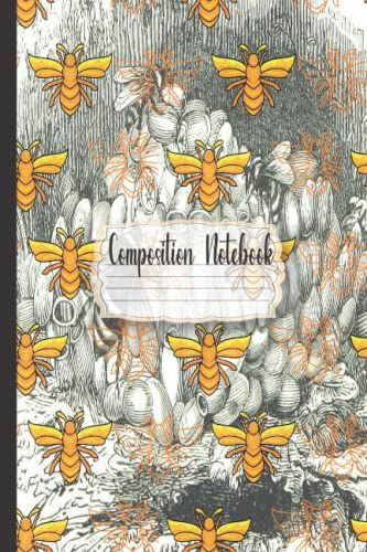 Vintage Bumblebee Honeycomb Line Art Cove.: Honey Bees, Bee Keeping & Honeycomb Composition Notebook