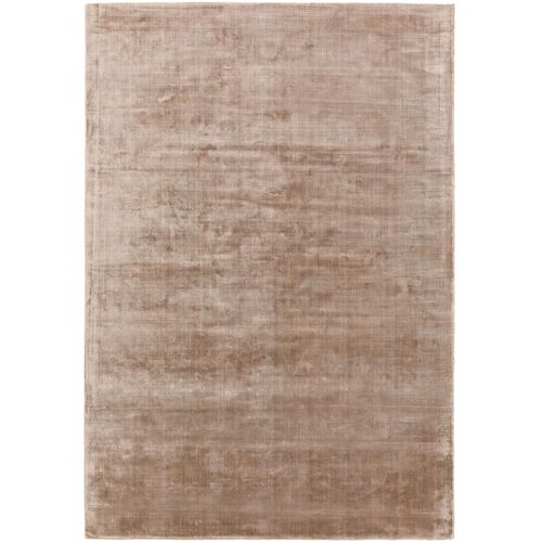 Tapis Poil Ras En Viscose Nela Taupe 160x230 Cm - Tapis Poil Court Design Moderne Pour Salon