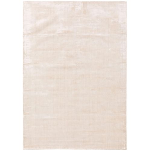 Tapis Poil Ras En Viscose Nela Ivory 120x170 Cm - Tapis Poil Court Design Moderne Pour Salon