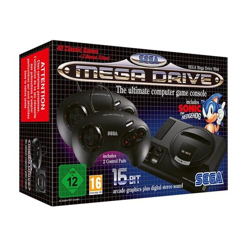 Sega Mega Drive Mini - 40 jeux intégrés - Jeu TV Plug-and-Play