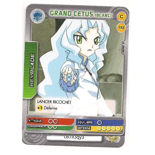 Grand Cetus ( Blanc )_192/240_Carte Beyblade Vf Serie 2