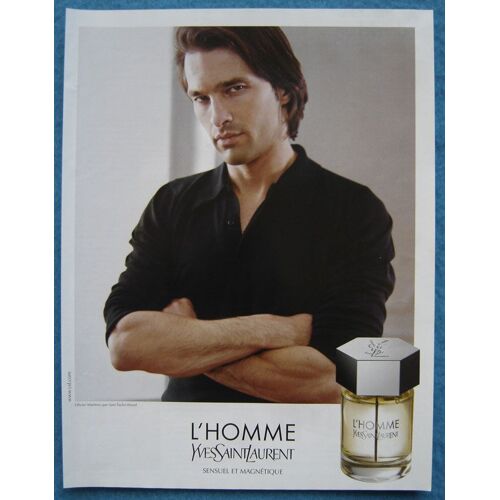 Publicité Papier - Parfum "L'homme" D'yves Saint Laurent De 2009, Olivier Martinez Mannequin