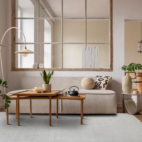 TEXTURA LIGNES - Tapis crème motifs lignes 120x170