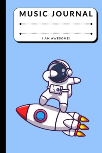 Dabbing Space Rocket - Song Writing Music Journals For Kids: Lined/Ruled Paper And Staff, Manuscript Paper For Notes, Lyrics And Music. For Musicians, ... Book Notebook Journal 100 Pages 6x9