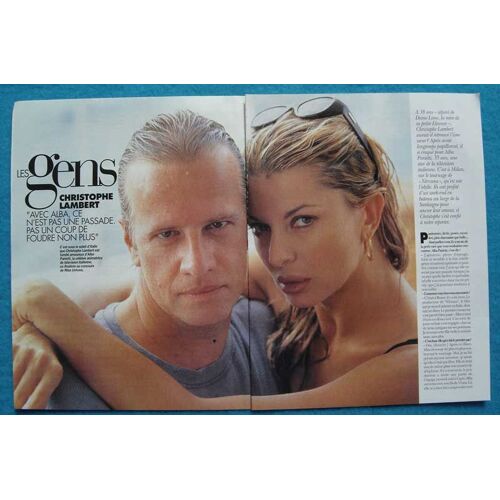 Paris Match N°2464, Coupure De Presse: Christophe Lambert, Alba Parietti