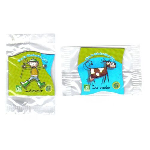 Sticker Repositionnable Génération Bio - Viande Bio - L'éleveur Et La Vache
