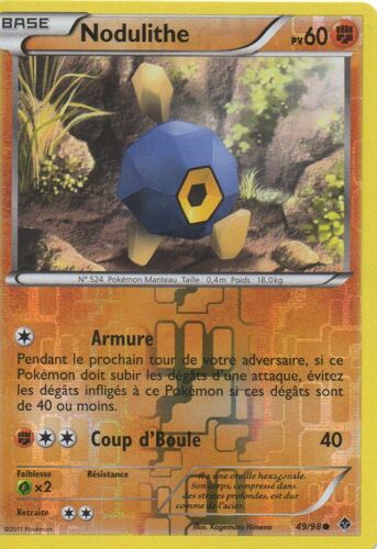 Nodulithe 49/98  Pokemon Noir Et Blanc