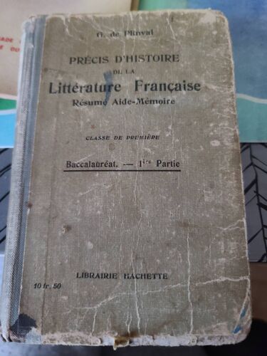 Precis D Histoire De La Littérature Résumé Aide Mémoire De Plinval