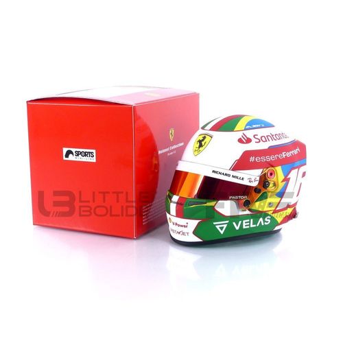 Mini Helmet 1/2 - Casque Charles Leclerc - Ferrari Gp Brazil 2022 4100297-Mini Helmet