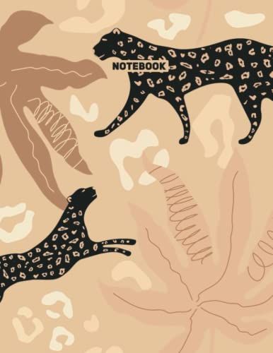 Notebook: Leopard Print Composition Notebook - College Ruled 120 Pages - Large 8.5 X 11