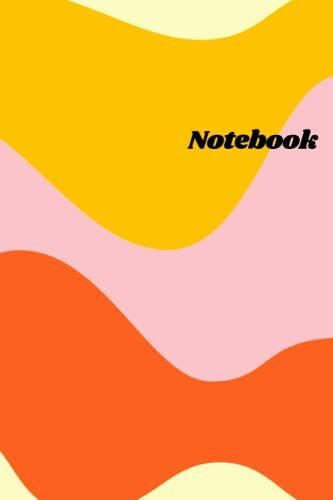 Notebook: Retro Inspired Colorful Wavy Journal