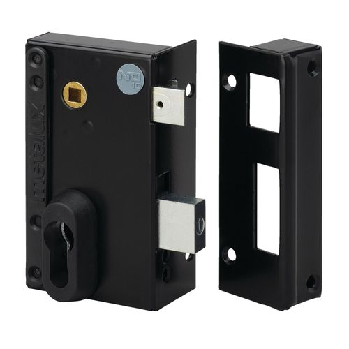 Serrure en applique type ND 10 modulable à cylindre européen verticale à fouillot 872 droite