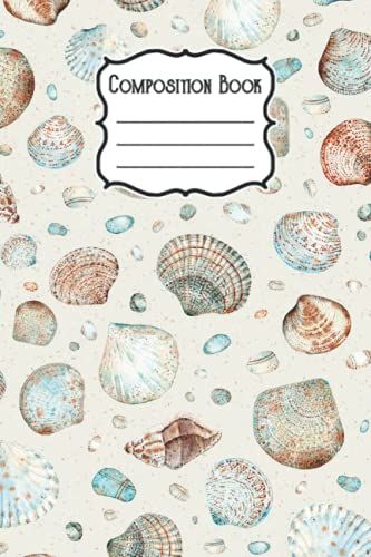 Composition Notebook: Seashell Print Composition Notebook - College Ruled 6x9 120 Pages