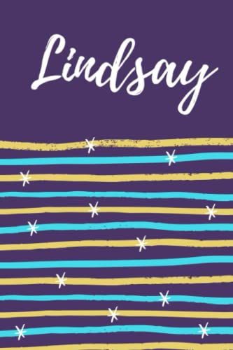 Lindsay: Lined Writing Notebook Journal With Personalized Name Lindsay, 120 Pages, 6x9