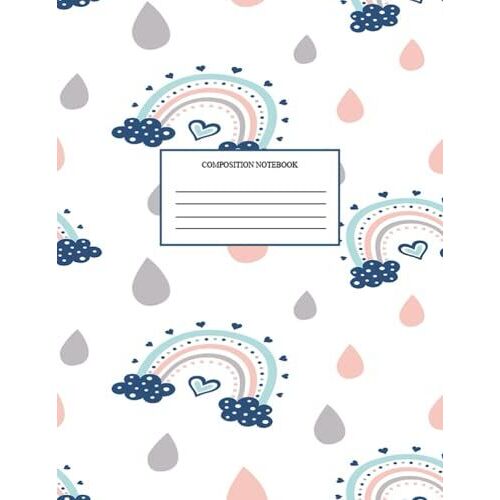 Notebook: Wide-Ruled,Raindrops, 8.5 X 11, Soft Cover,100 Pages, For Kids, Teens, And Adults (Composition Notebooks)