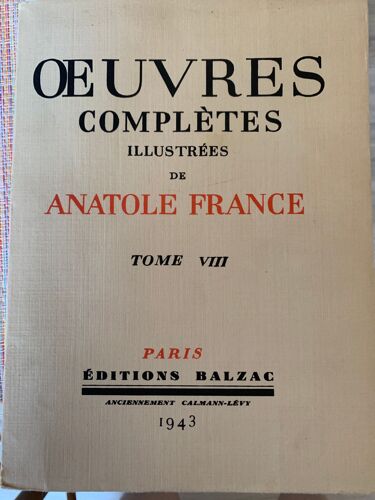 ?uvres Complètes Illustrées De Anatole France