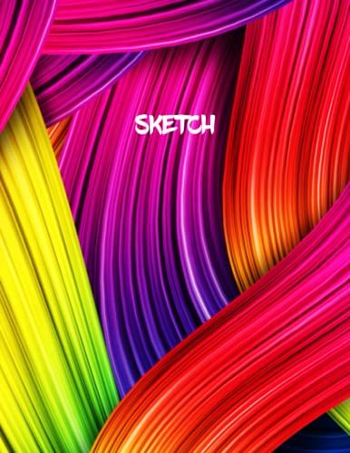 Sketchbook Abstract Cover: Abstract Designed Cover Sketchbook 8.5 X 11 - Gift For Student College And Artist