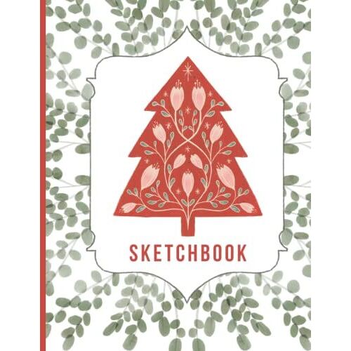 Christmas Tree Blank Drawing Book: 120 Plus Pages, 8.5" X 11" Large Sketchbook Journal White Paper (Blank Drawing Books): Perfect To Sketch, Doodle, Draw, Or Write!