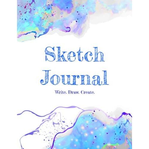 Sketch Journal: Sketch Journal Great For Drawing, Doodling, & Taking Daily Notes: 8.5" X 11", White Abstract Matte Cover, 120 Pages