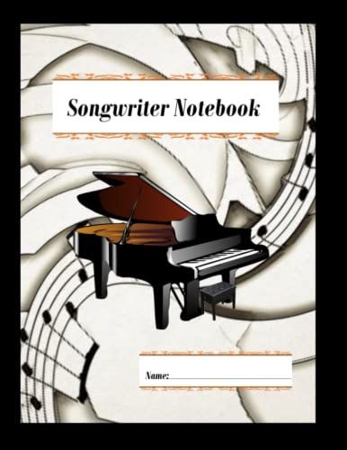 Songwriter Notebook: Songwriters' Journal. Professional Manuscript Staff Music Paper Handbook. "Marble Granito" Artcover By Sylco Art Design.