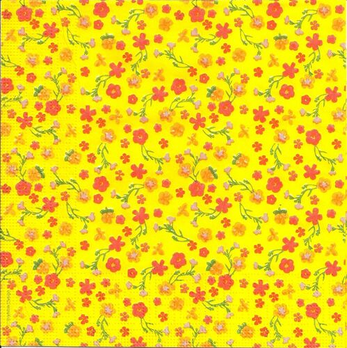 Lot De 2 Serviettes Paier Déco Ppd: Parterre De Fleurs