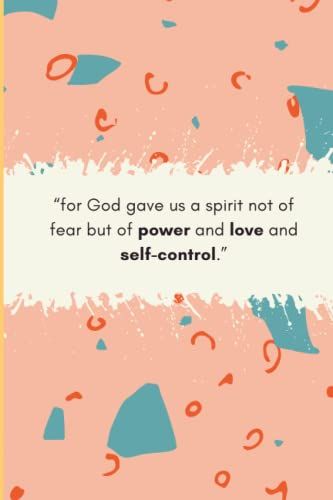 Notebook: Blank Lined Journal Inspirational 2 Timothy 1:7 (Design #7)
