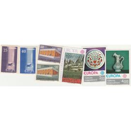 Timbres Neufs De Turquie - 7 Timbres Europa Différents De 1958, 1969, 1976 Et 1977
