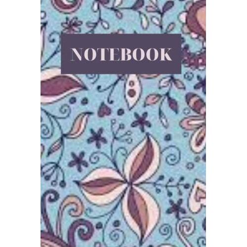 Notebook: Retro Styled Colorful Floral Seamless Pattern Blank Lined Notebook