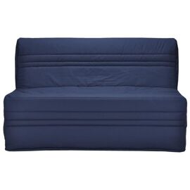 JOÉ Banquette BZ 3 places - Tissu bleu marine - Contemporain - L 143 x P 97 cm