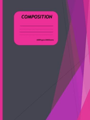 Composition, 400pages/200sheets: Hardcover Composition Notebook For School, Home, Business, Office, 200sheets/400pages, College Ruled Paper